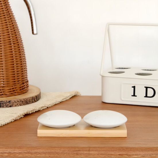 Porcelain Salt Shaker Set - 2 Pcs